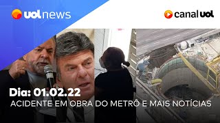 Acidente em obra do Metrô interdita Marginal Tietê últimas informações e mais notícias  UOL News [upl. by Enelyam]