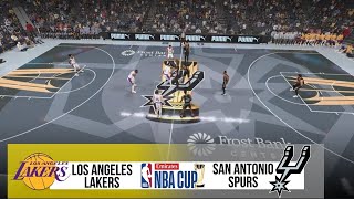 LOS ANGELES LAKERS vs SAN ANTONIO SPURS  EMIRATES NBA CUP 2024  NBA 2K25 [upl. by Arikal]