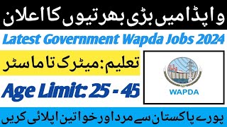 Wapda Govt Jobs 2024 Apply Online  Latest Vacancies in Wapda 2024  Today Wapda Jobs Update [upl. by Saisoj]