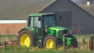 John Deere 6230  Harrowing eggen nearby Wekerom  Netherlands [upl. by Renelle]