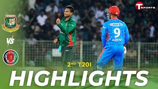 Highlights  HD  Bangladesh vs Afghanistan  2nd T20i  T Sports [upl. by Anaugal456]