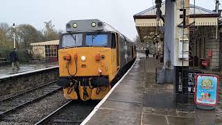 Class 50 and 104 depart Ramsbottom [upl. by Awhsoj]