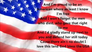 Lee Greenwood  God Bless The USA Lyrics [upl. by Calie246]