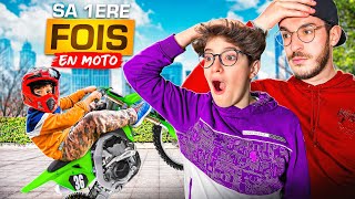 J’ACHÈTE LA PREMIÈRE MOTO DE MON PETIT FRÈRE  IL DOIT RÉUSSIR A CABRER [upl. by Tnerual]