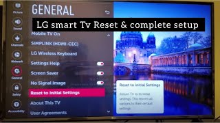 LG Smart TV How to Factory Reset Back to Default Settings as if Brand New Out of the Box lgtv [upl. by Kcod534]