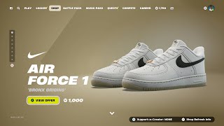 New Air Force 1 And Other New Sneakers Dropped In Todays Item Shop 11262024 fortnite itemshop [upl. by Venable]