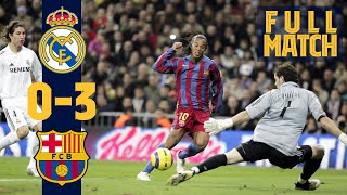 FULL MATCH Real Madrid 0  3 Barça 2005 RELIVE RONALDINHO’S GREATEST GAME AT FC BARCELONA [upl. by Sokin195]