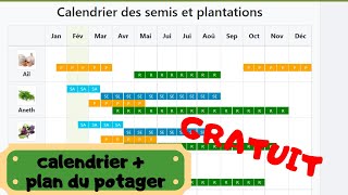 Comment je réalise mon plan de jardin   Calendrier interactif  Je vous présente un site génial [upl. by Anawyt]