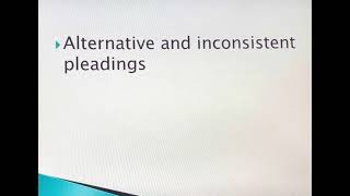 Alternative amp inconsistent pleadings  Civil Procedure Code 1908 [upl. by Rora254]