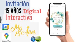 ⭐Invitación DE 15 AÑOS DIGITAL INTERACTIVA en Canva [upl. by Newell287]