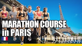 Marathon course at Paris Marathon [upl. by Straub]