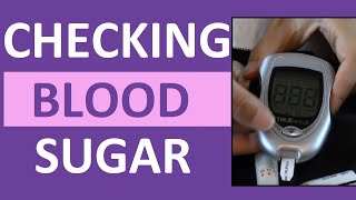 Checking Blood Sugar Glucose Level  How to Use a Glucometer Glucose Meter [upl. by Knight]