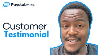 Paystub Maker  PaystubHero Testimonial [upl. by Emmy875]