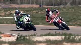 Supermoto Vs Superbike [upl. by Acirea543]