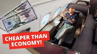 How I Flew Qatar Airways A380 FIRST CLASS Cheaper Than Economy [upl. by Acassej732]