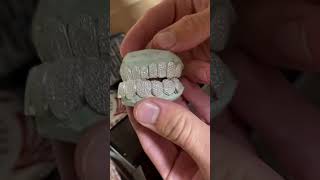 Unboxing my new custom VVS1 MOISSANITE ICED OUT GRILLZ [upl. by Anail859]