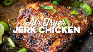 Air Fryer Jerk Chicken Thighs  Supergolden Bakes [upl. by Davis269]