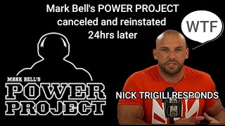 NICK TRIGILI SPEAKS ON MARK BELL YOUTUBE CANCELLATION [upl. by Therine742]