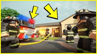 I BECAME A FIREFIGHTER IN EMERGENCY SIMULATOR Roblox [upl. by Ahsieyn]