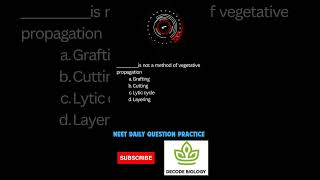 Vegetative propagationplant reproductionneet daily practice questions [upl. by Westfahl646]