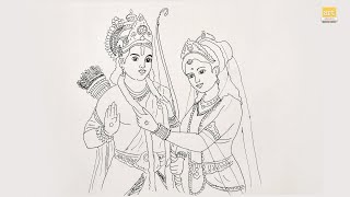 How to draw Sri Rama Navami Drawing II Ram Navami drawing II artjanag [upl. by Harbard]