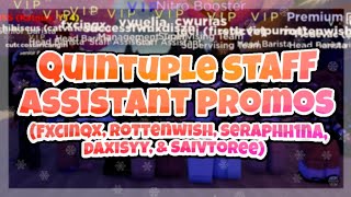 5 Staff Assistant Promotions In A Row  Frappe ROBLOX [upl. by Behlau]