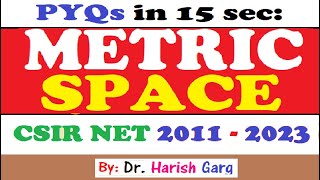 PYQs on Metric Space  Short Cut Tricks  CSIR NET 2011 to 2023 [upl. by Livy]