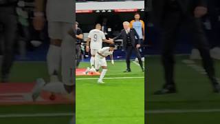 MBAPPÉ amp ANCELOTTI AMIGOS PARA SIEMPRE EN ESTADIO BERNABÉU football shorts realmadrid mbappe [upl. by Yurt]