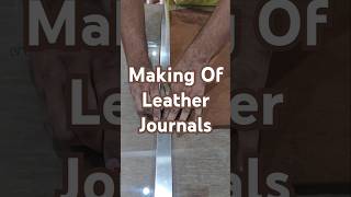 How To Make A Leather Journal DIY Leatherbound Notebook diy leathergoods shorts [upl. by Enineg]