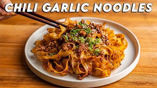 15 Minute Spicy Chili Garlic Noodles [upl. by Arayk]