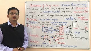 Mechanism of Action of Drug  Enzyme  Ion Channel Transporter and Receptor  Receptor Pharmacology [upl. by Ysdnil]