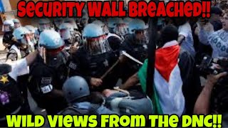 UH OH Protesters BREACH The Security Wall Surrounding DEMOCRATIC National Convention In CHICAGO [upl. by Opal]