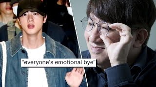 KMILITARY SPEAKS Jins Enlistment Date in DECEMBER is Announced EMOTIONAL Over Bang PDs Gesture [upl. by Lennard973]