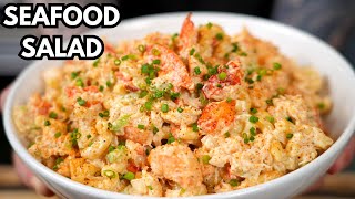 This Is My Favorite Summer Side Dish Recipe  How To Make Seafood Salad [upl. by Olivia]