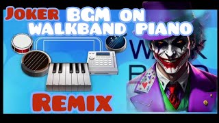 joker BGM remix on piano walkband  Qasqarian pianist  piano joker [upl. by Hegarty]