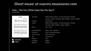 Ylvis  The Fox  Vocal and piano arrangement  Sheet Music [upl. by Nairda]