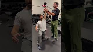 12 Kneel KB Bottom Up Overhead Press  Perturbation  Shoulder Stability  Physical Therapy [upl. by Ollayos]