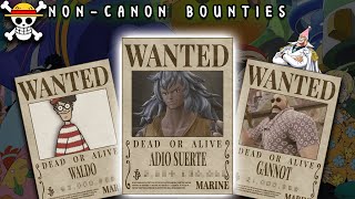 TOP 50 ONE PIECE NONCANON BOUNTIES  COLLABS EVENTS ETC [upl. by Appleby879]