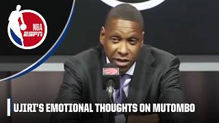 Raptors President Masai Ujiris emotional thoughts on Dikembe Mutombos life amp legacy  NBA on ESPN [upl. by Ailina]