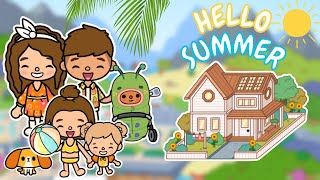 Summer House ☀️🍉 Big Family Home 🌻 Toca Boca House Ideas 😎 TOCA GIRLZ [upl. by Ronn177]