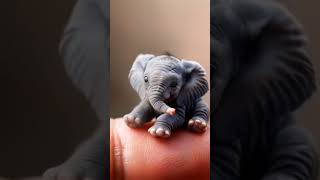 Adorable Tiny Baby Elephant on a Human Thumb – A HyperRealistic Animation [upl. by Marci]