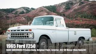 1965 Ford F250  PRISTINE SURVIVOR Rebuilt 352 V8 ZERO RUST PATINA SHOP TRUCK [upl. by Henryetta628]