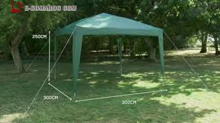 Tonnelle de Jardin Chapiteau Pliable 3 x 3 m Vert [upl. by Kurth]