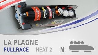 La Plagne  4Man Bobsleigh Heat 2 World Cup Tour 20142015  FIBT Official [upl. by Nadeau540]