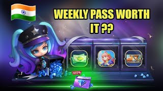 MLBB WEEKLY PASS DETAILS IN HINDI  IS THE DIAMONDS WEEKLY PASS WORTH BUYING   MLBB WEEKLY PASS [upl. by Nosnaj]