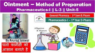 Method of Preparation of Ointment  L3 Unit5 General Pharmacy [upl. by Annawd]