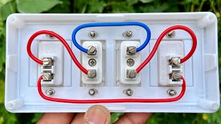 Socket Board wiring 😇 2Switches  2Sockets board wiring [upl. by Leonid]