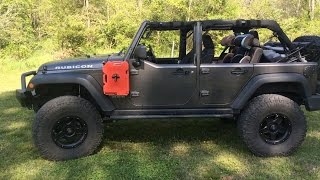 MORryde Retrofit Offroad Side Mount Rotopax Carrier for Jeep Wrangler JK  JP54014 and JP54013 [upl. by Ahseer403]