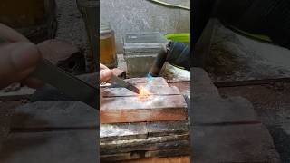 How to burn and clean gold rings Mr HEANG 24k gold shorts [upl. by Rajewski]