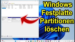 Windows 11  10 Festplatte Partitionen löschen amp rückgängig machen  Anleitung [upl. by Ahsiri]